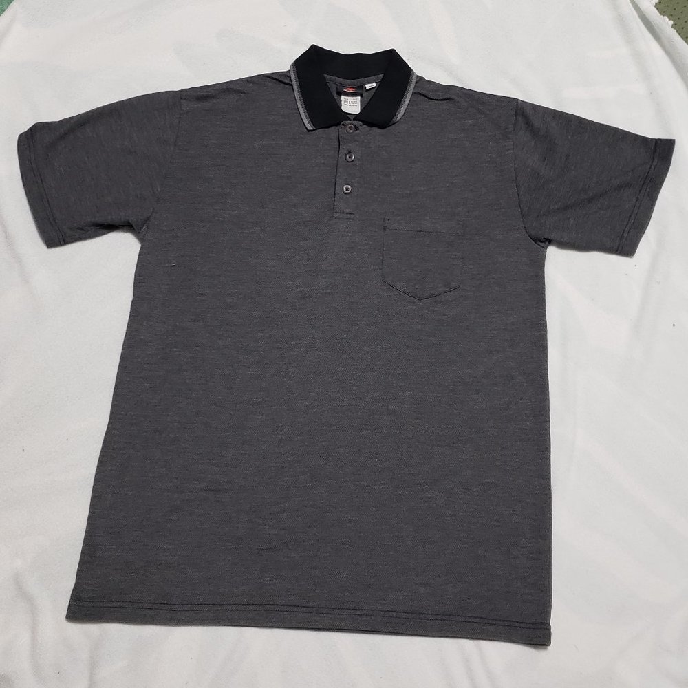 Aramark Dark Grey Polo with Black Collar